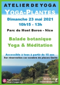 Yoga Plantes Mont Boron Dimanche  23/05/2021
