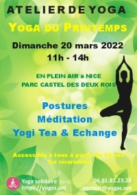 Atelier de Yoga en plein air dimanche 20 mars 2022