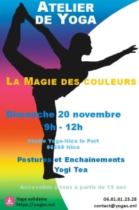 Atelier de yoga à Nice Dimanche 20 novembre 2022