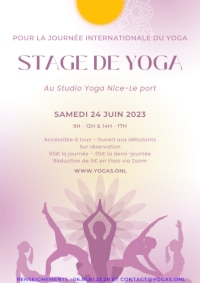 Stage de yoga à Nice pour la journée internationale du yoga