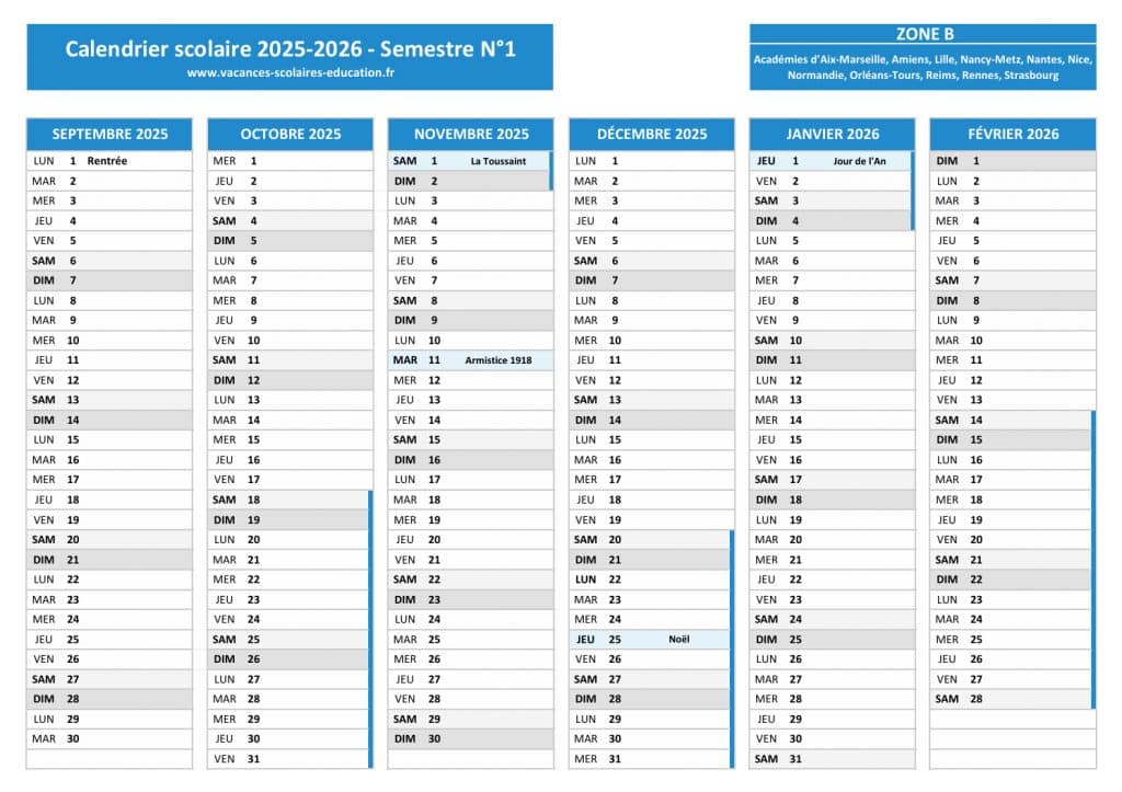 Yoga Nice calendrier 2025-2026 semestre 1