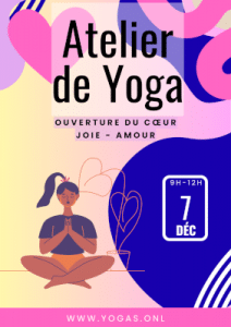 Atelier le 7/12/2025 au studio Yoga-Nice le Port