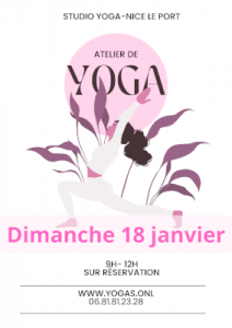 Atelier de yoga Dimanche 18 janvier 2026
