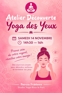 Atelier Découverte Yoga des yeux Nice-Le Port
